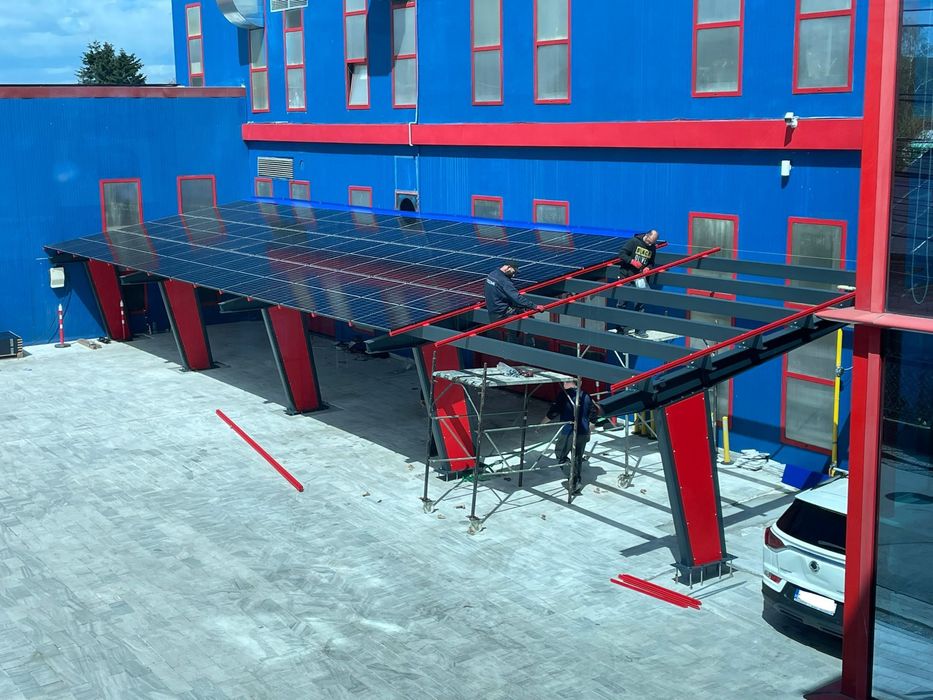 Carport auto metalic