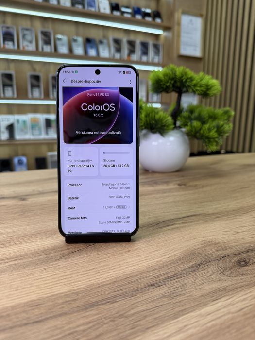 ‼️Oppo Reno 14 FS 512Gb Green - Sanatate bat.100% - Garantie