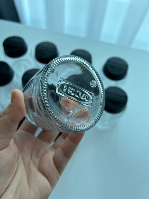 Set 12 borcane/recipiente condimente IKEA 365 Ihardig 150ml, ca noi
