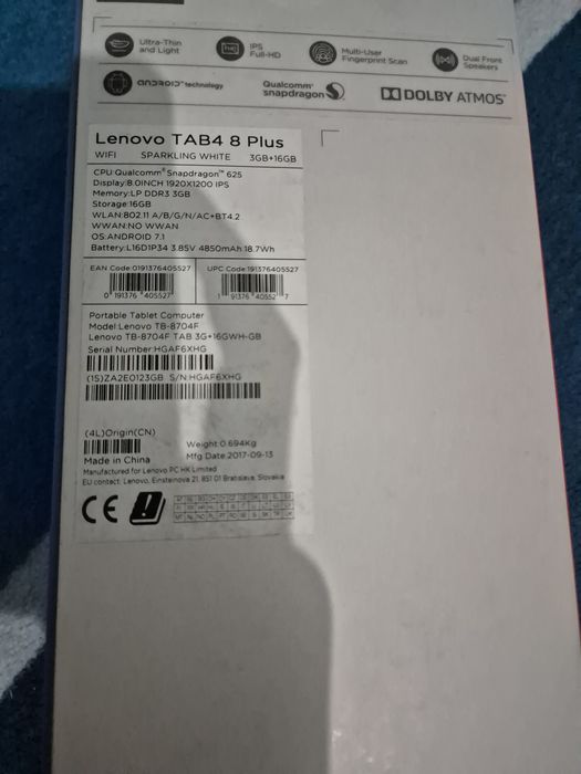 Tableta Lenovo Tab4 8 Plus+husa de protectie