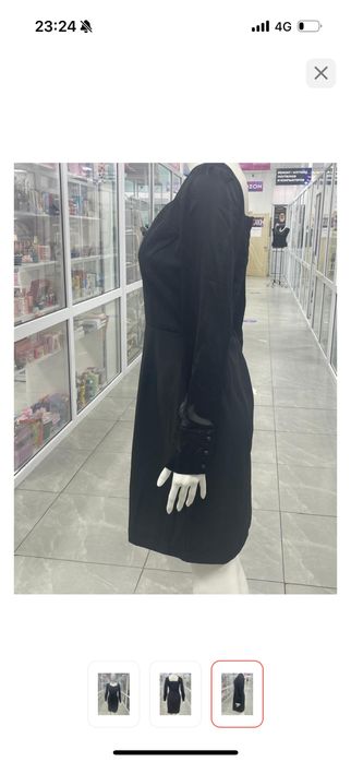 Платье черное до колен