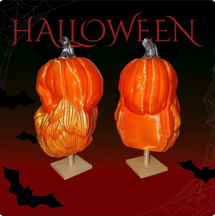 Декорация за Halloween / Хелоуин Тиквен череп с брада / комплект