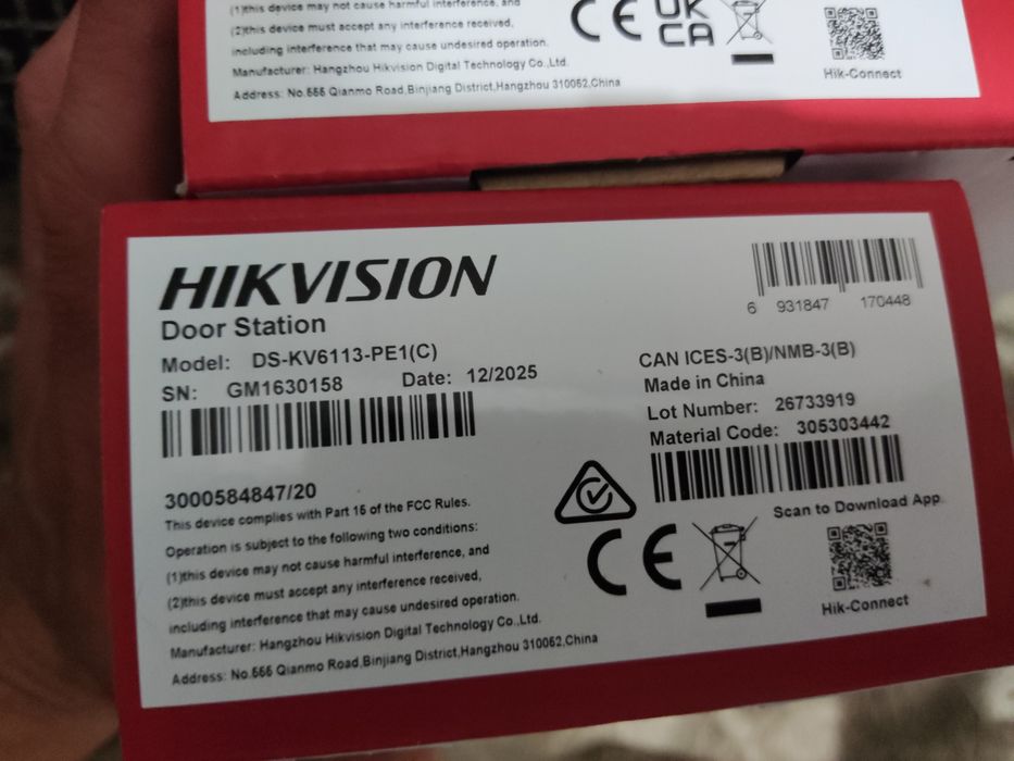 Комплект домофона HIKWISION оригенал