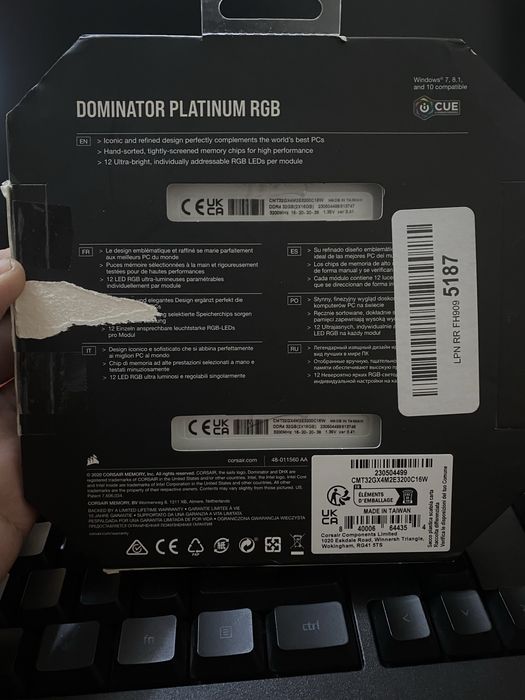 Corsair Dominator Platinum RGB ddr4