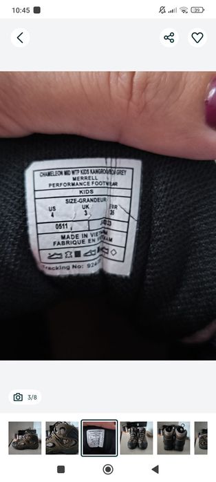 Ghete impermeabile Merrell 35