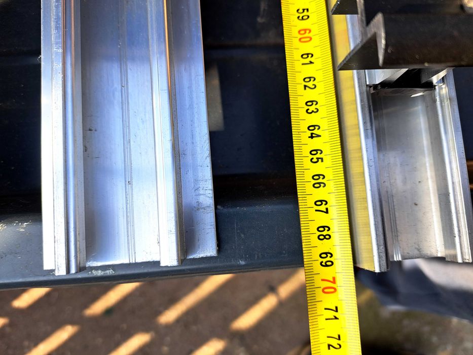 Șină, profil aluminiu k2 pentru panouri fotovoltaice.