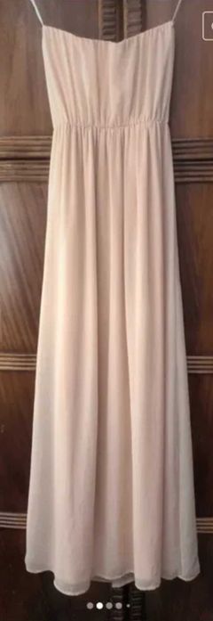 Zara blush strapless maxi dress