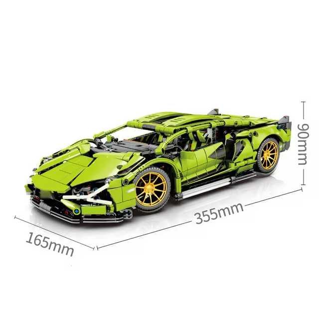 Конструктор Спортен автомобил Lamborghini 1280 части, Съвместим с Lego
