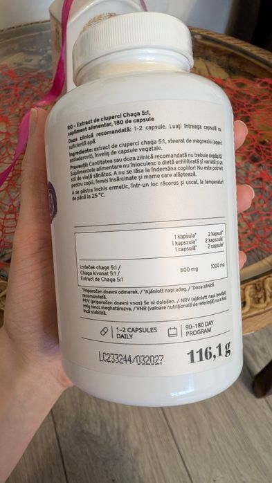 Chaga 1000 mg Supliment alimentar