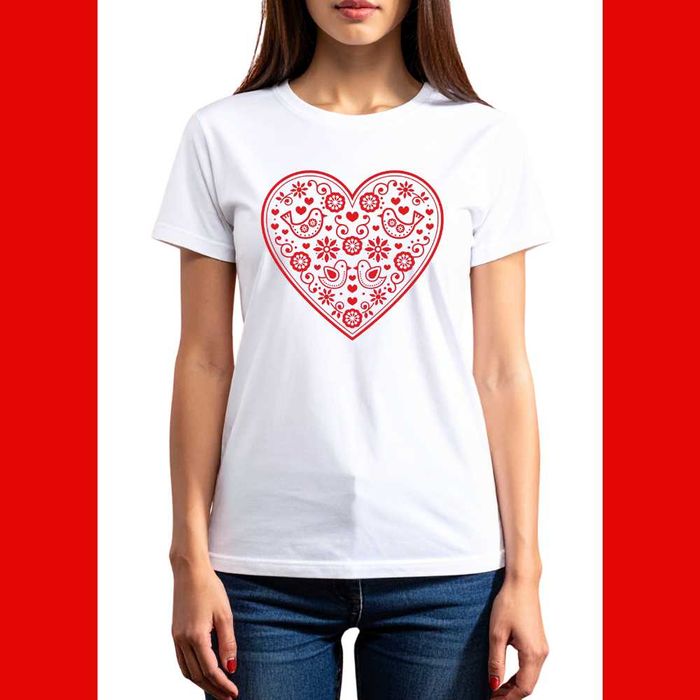 Дамски тениски с шевица , тениска с народни мотиви