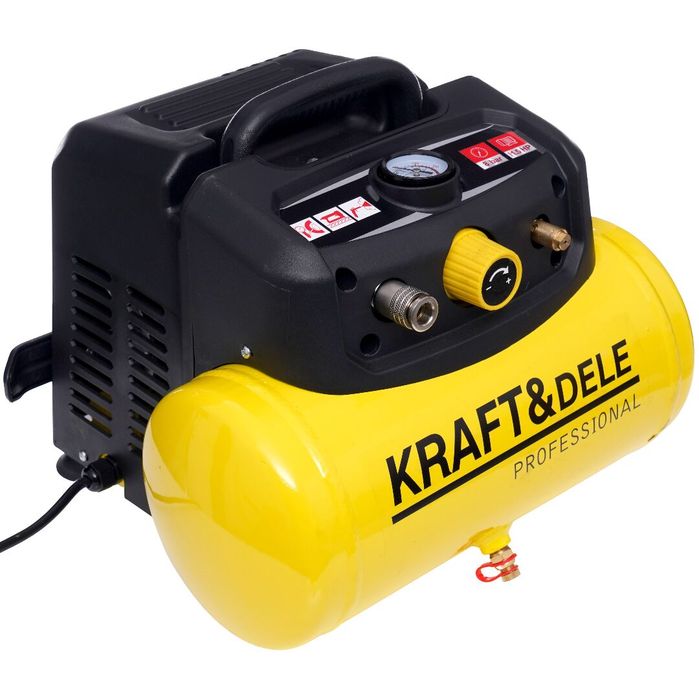 Mini compresor portabil pentru aer fara ulei, capacitate rezervor 6