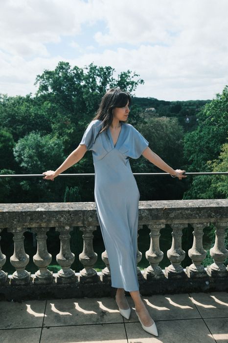 Голубое платье Zara S