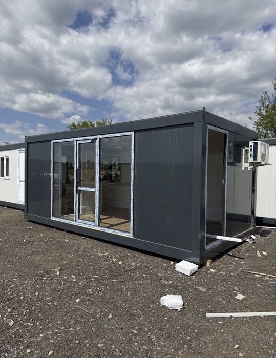 Container vitrina gri antracit  birou modular