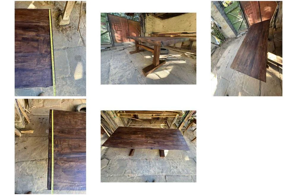 Масивна маса от стари греди