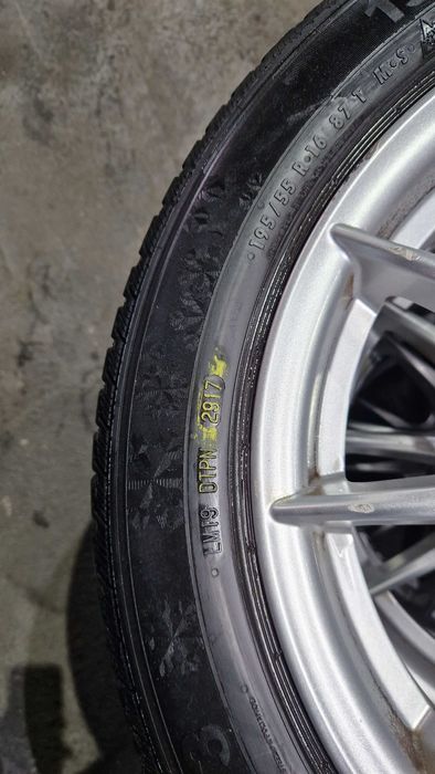 МЕРЦЕДЕС Джанти със зимни гуми 195/55/16  6J ET46  5×112  ЦО66,6