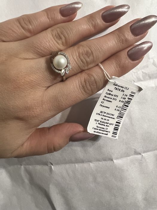 Продам кольцо серебро