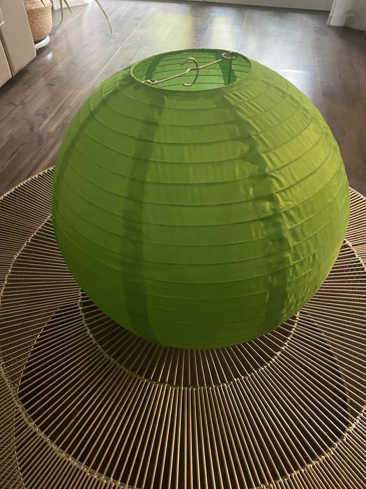 Лампа топка. Абажур от плат.