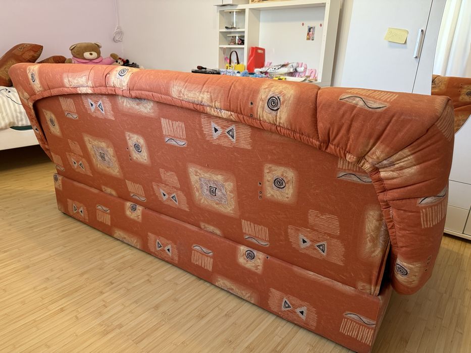 Canapea extensibila portocalie