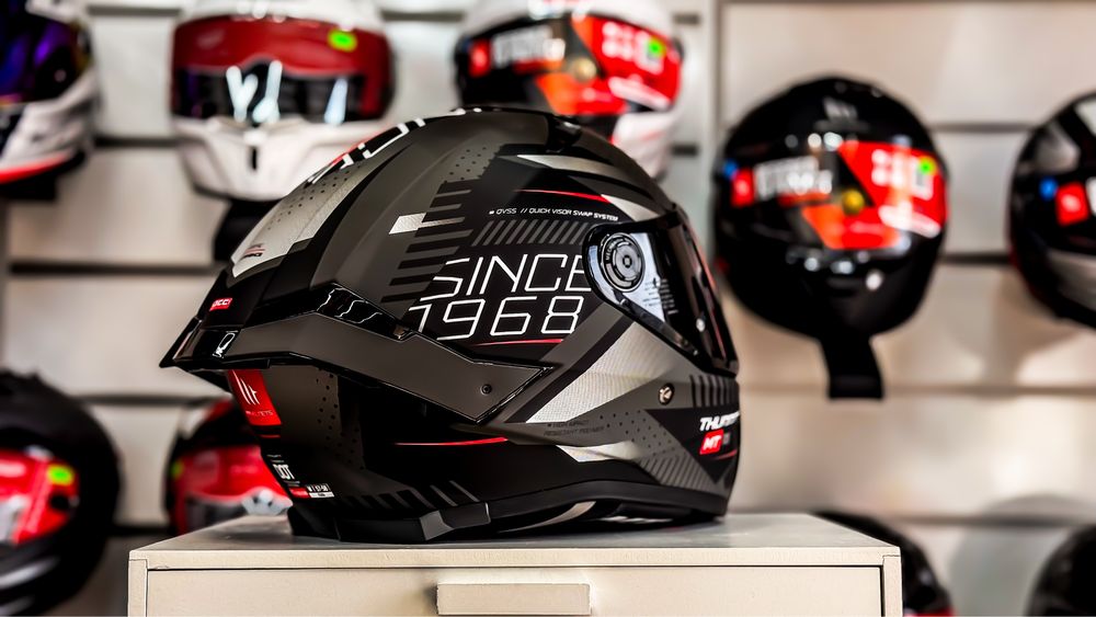 Casca Moto MT Thunder 4 Luminence Negru/Gri Mat