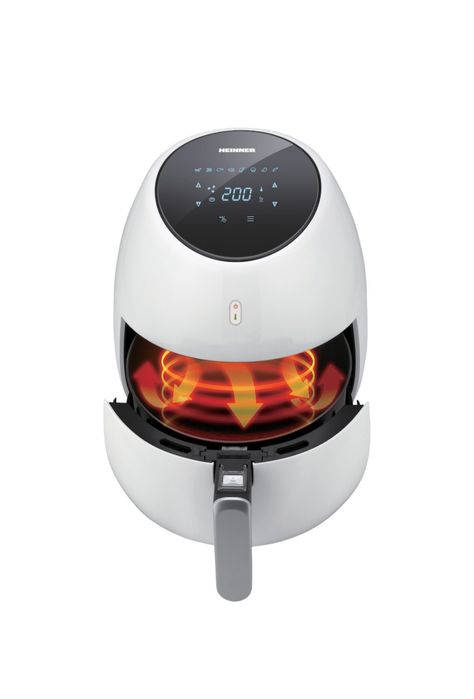 Airfryer Heinner SnowDrop HAF-B2000WH, gatire fara ulei, 2000W