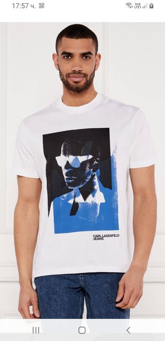 Karl Lagerfeld Cotton Mens Size XL НОВО! ОРИГИНАЛ! Мъжка Тениска!
