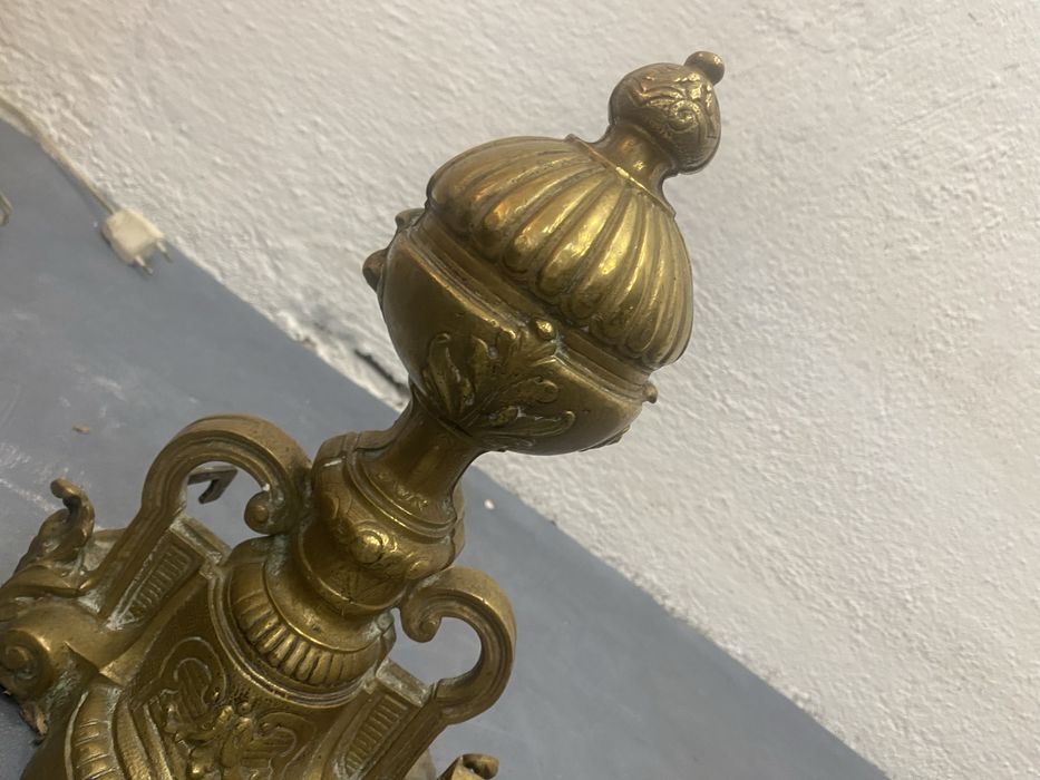 Решетка за камина от масивен месинг