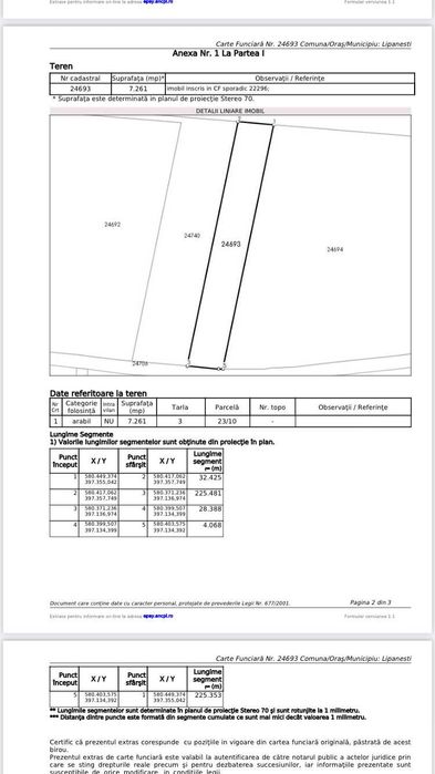 Teren arabil agricol Zamfira langa Ploiesti 7.300 mp cu 18.500,- Euro