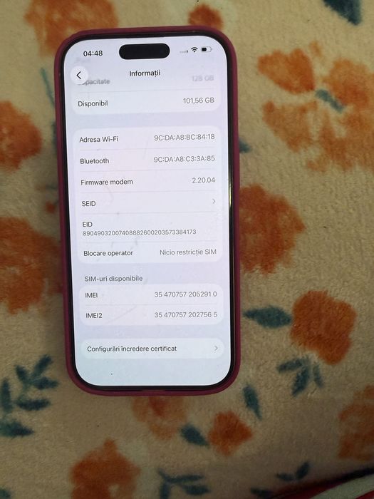 Iphone 16 pro white titanium,128gb