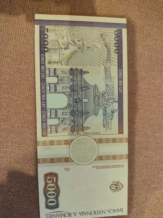 bancnota 5000 lei 1993 UNC