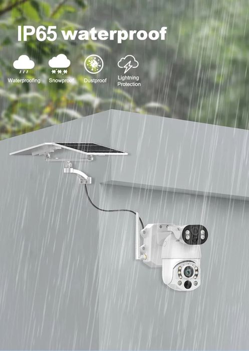 Камера наблюдения 50х Зум. Солнечная.  Онлайн 4G/WiFi.