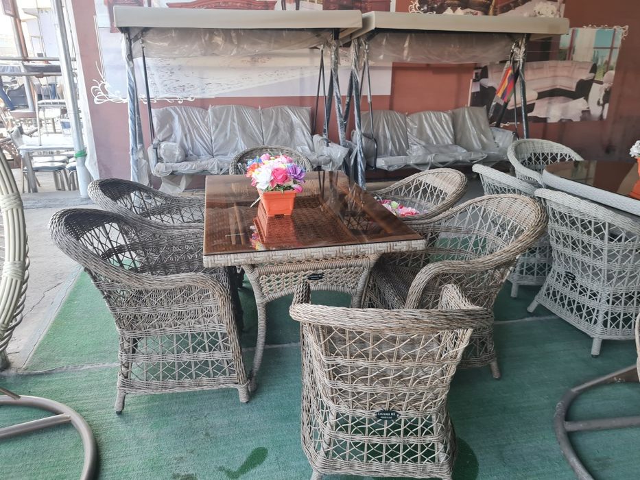 Плетёная мебель комплект 8нальный 2,5 ×1 размеры