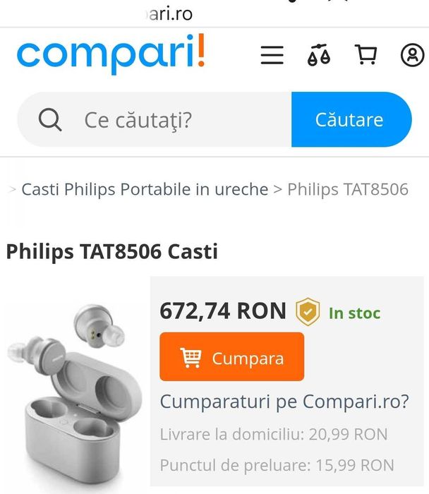 Casti PHILIPS TAT 8506