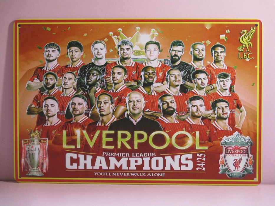 2 Метални Табели-Картини-Liverpool-Premier League Champions-2020/2025