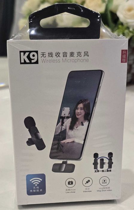 Беспроводной петличный микрофон K9 lighting