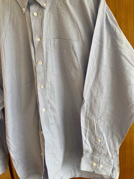 Мъжка риза Fruit of the Loom тип Oxford голям размер дълъг и къс ръкав