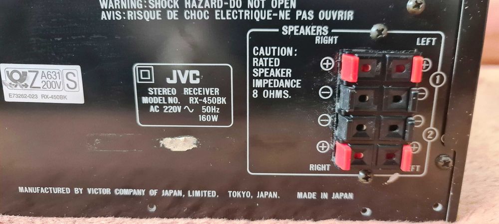 JVC RX-450BK amplituner 2X50W cu egalizor pe 7 octave incorporat  si tuner cu 2 lungimi de unda