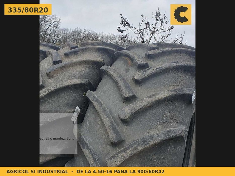 CAUCIUCURI 335/80R20 12.5R20 335 80 R20 Continental Anvelope Tractor Punte Fata 4x4 John Deere Case New Holland Fendt SH GARANTIE Factura TVA Livrare