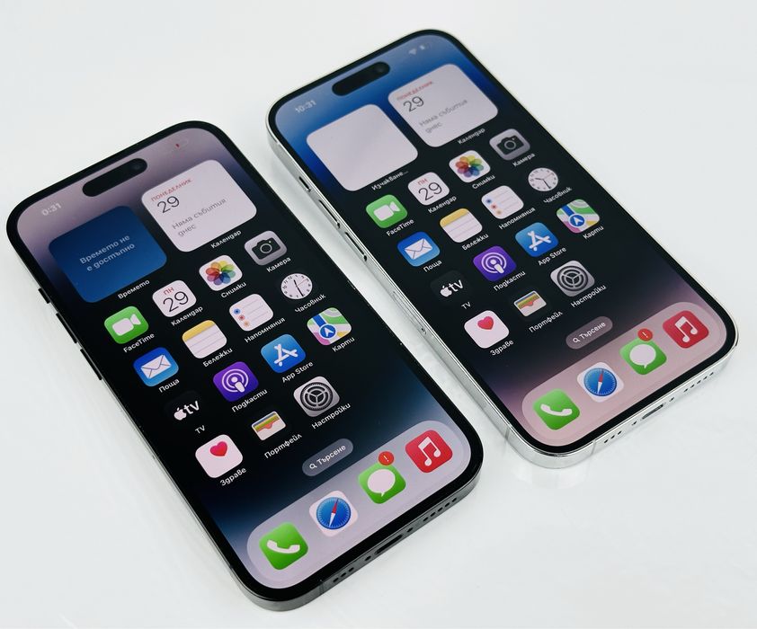 Apple iPhone 14 Pro Max 128GB Black / Silver Перфектен! Гаранция!