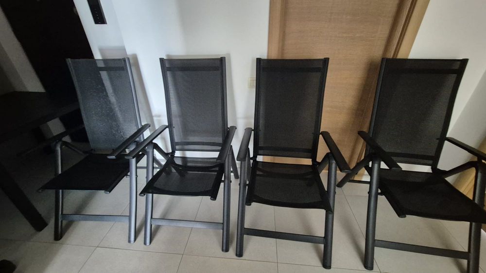Vand set scaune reglabile LOMMA negre