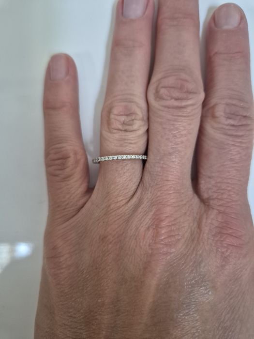 Inel aur alb cu diamante Cellini, luat in februarie,  certificat garan