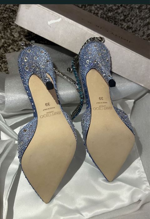 Pantofi Jimmy choo saeda crystal pe comanda