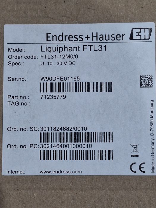 Вибрационен датчик за ниво Endress +Hauser