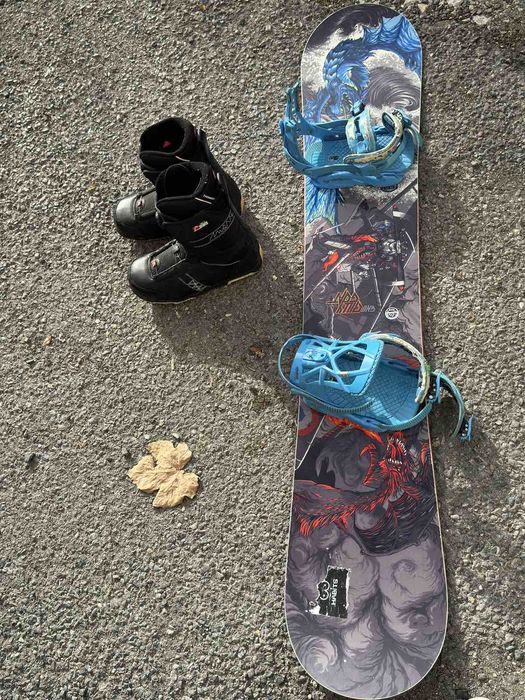 Сноуборд сет/ дъска, автомати и обувки/ Snowboard