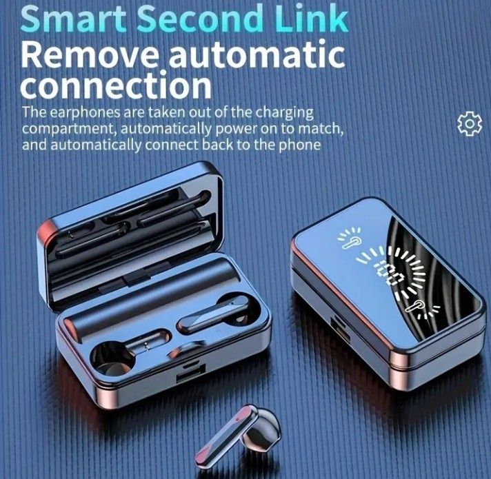 Елегантни безжични слушалки с огледало и дисплей