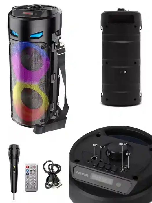 Новая мочная калонка караоке с микрофоном Bluetooth Aux итд