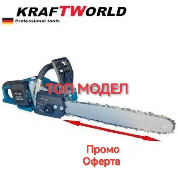 Мощна Акумулаторна Резачка за дърва  36V 6/8/10AH Верижен трион