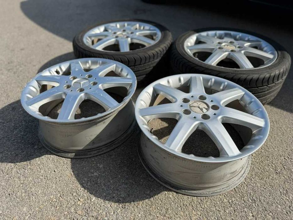 4 бр. Летни гуми 215/45 R17 с алуминиеви джанти 5x112 Mercedes-Benz