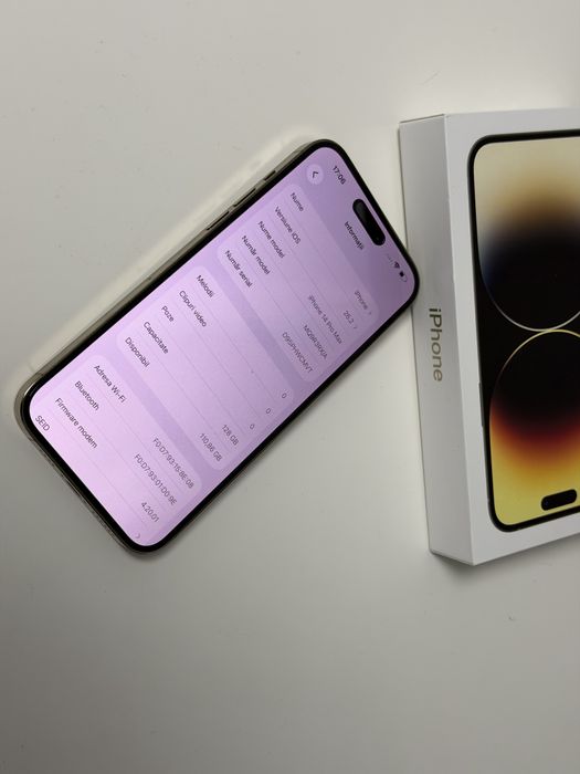 iPhone 14 Pro Max Gold / 128GB / Full Box / IMPECABIL