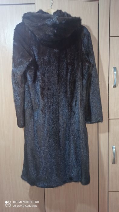 Норковая шуба с капюшоном