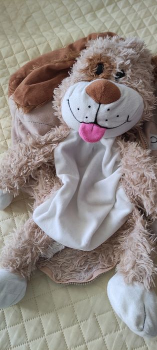 Pernă copii/ Jucărie plușată ce se 'trasformă' în Pernă/Cățel/Cușca